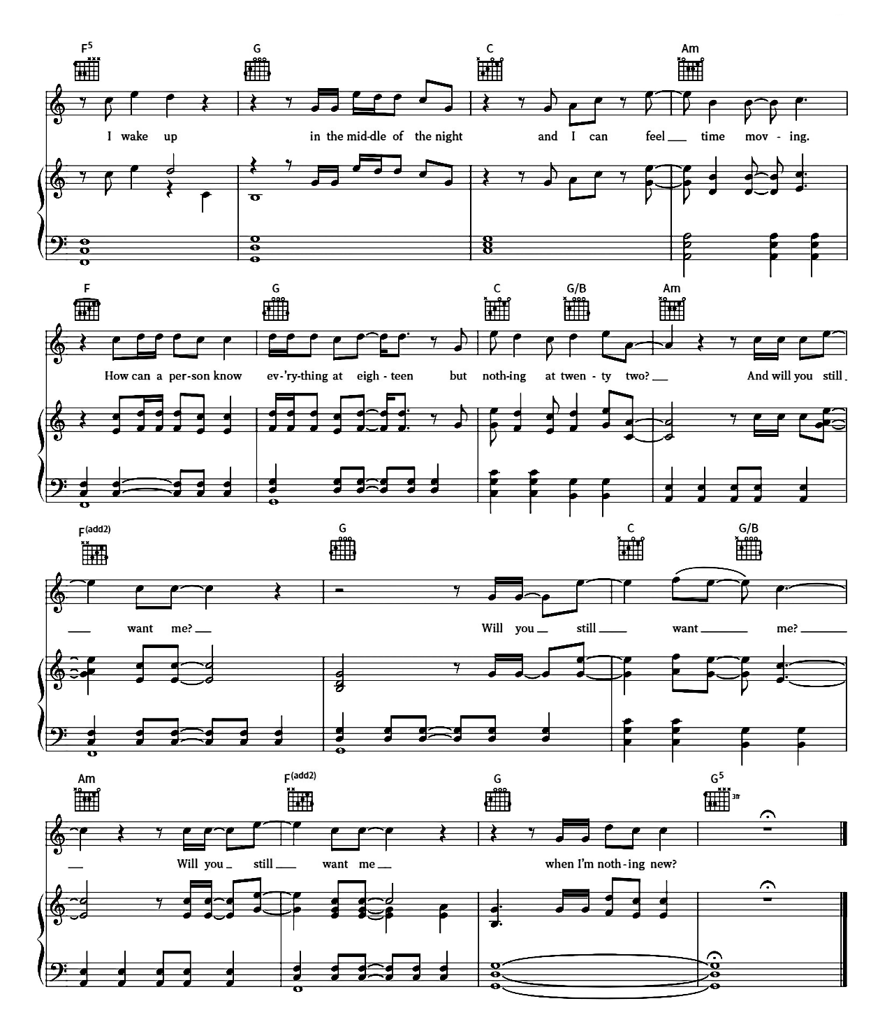 Nothing New sheet music 5