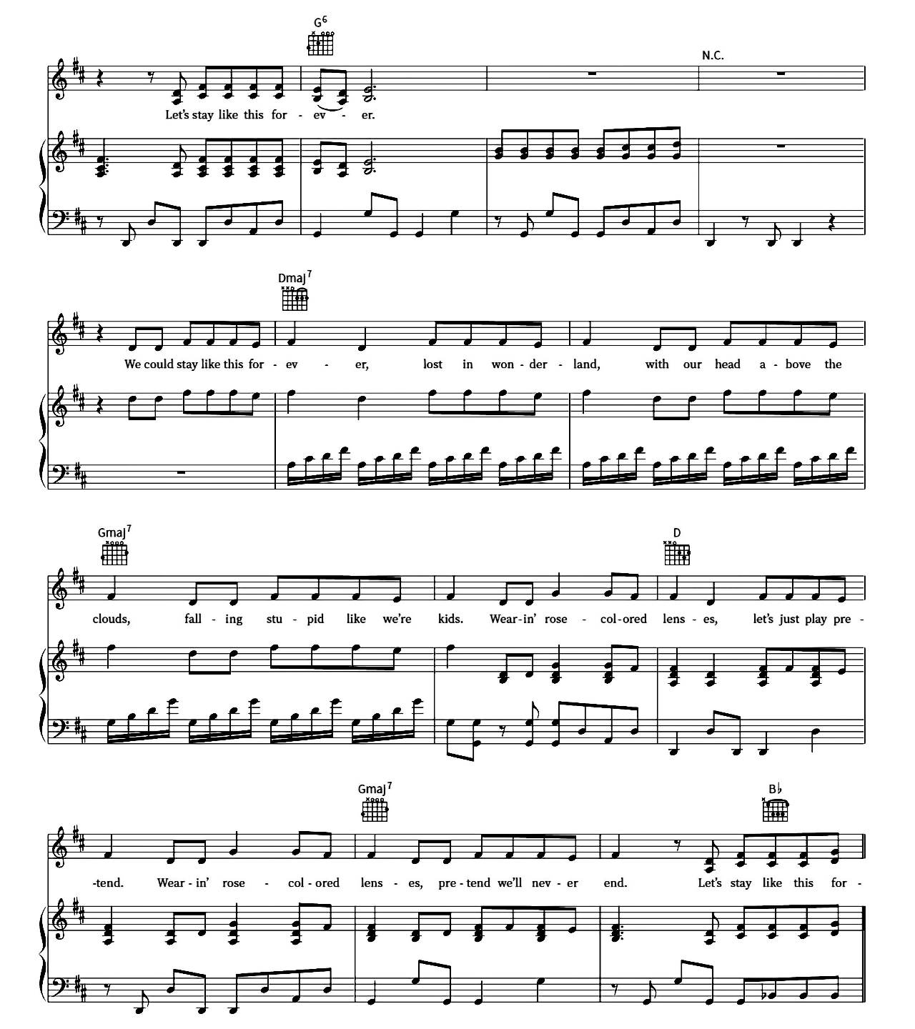 Rose Colored Lenses sheet music 3