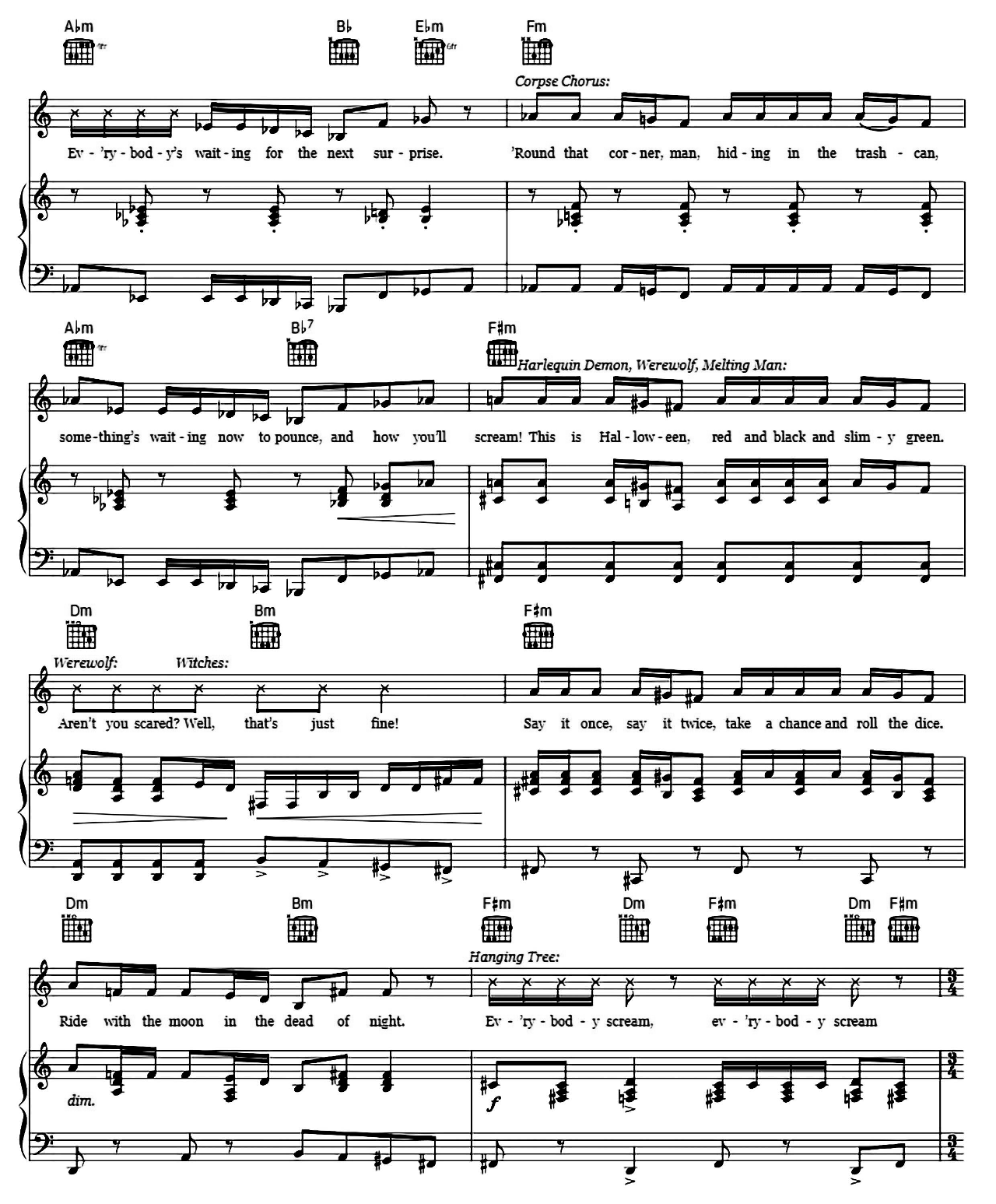 This Is Halloween (from The Nightmare Before Christmas) sheet music 4
