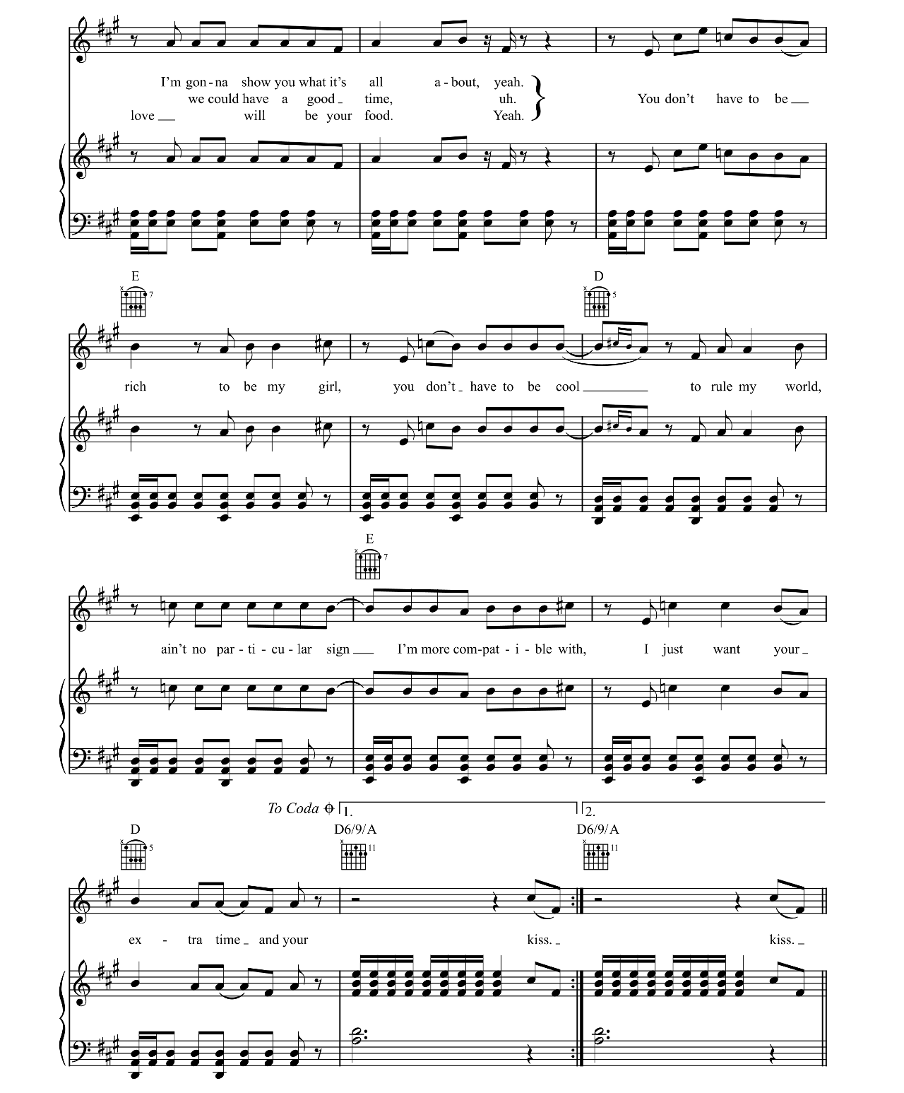 Kiss sheet music 3