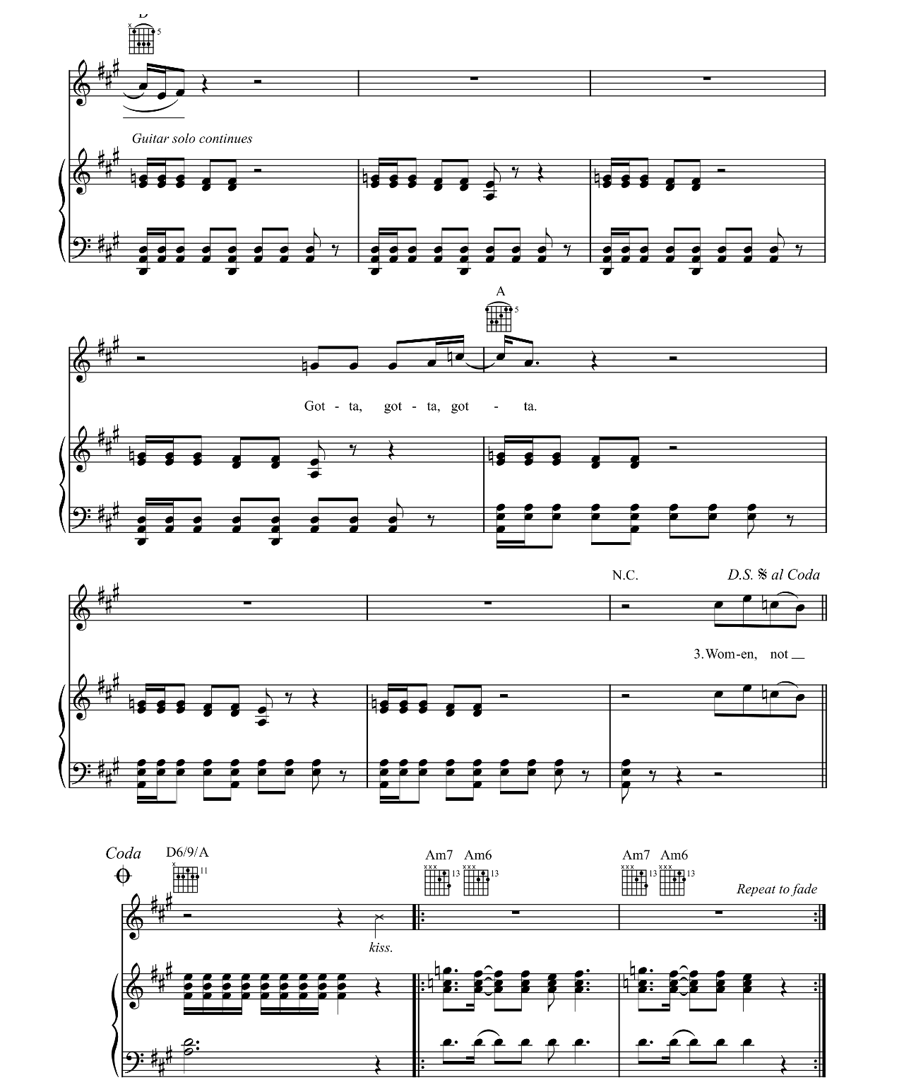 Kiss sheet music 5