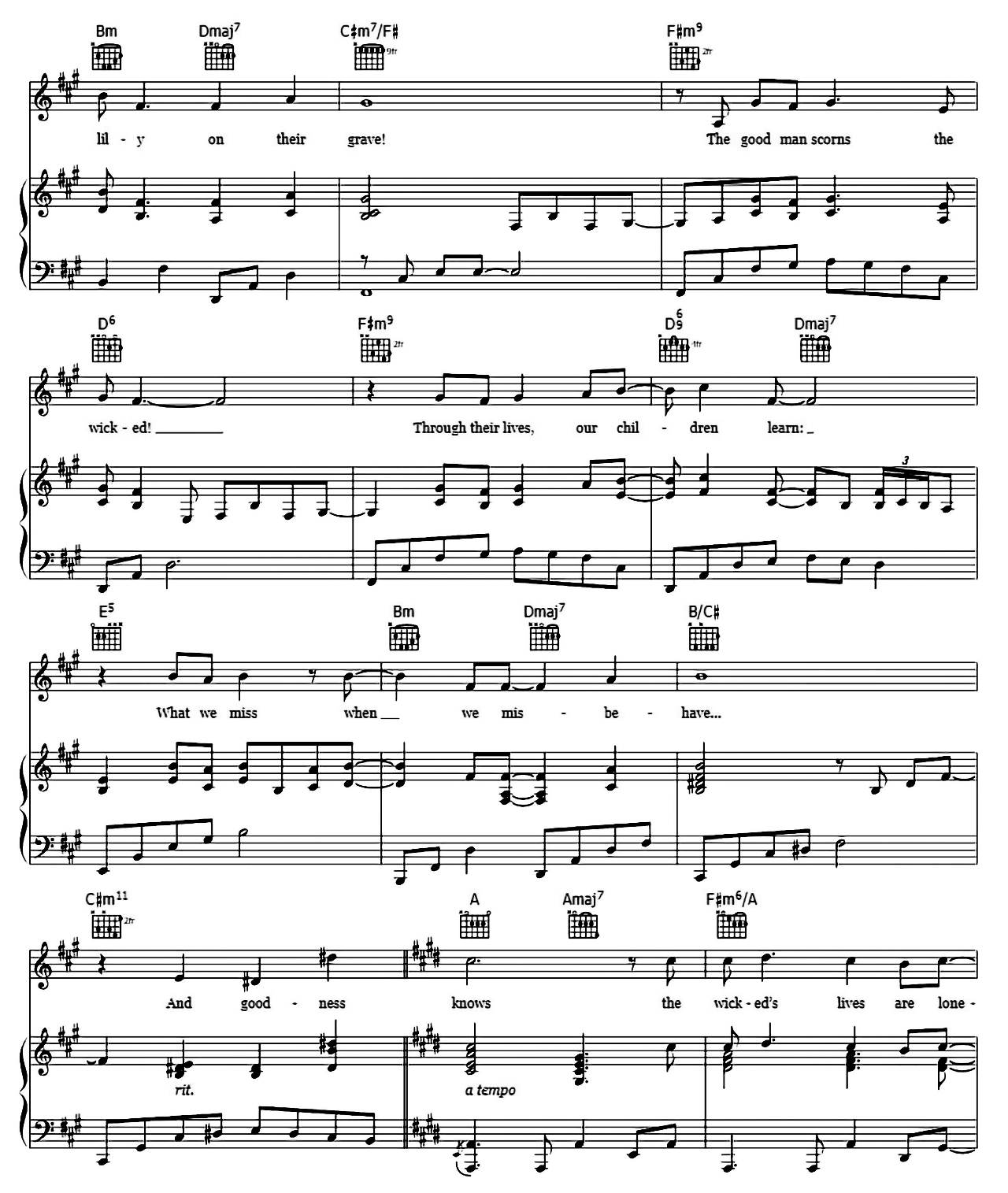 No One Mourns The Wicked (from Wicked) sheet music 2