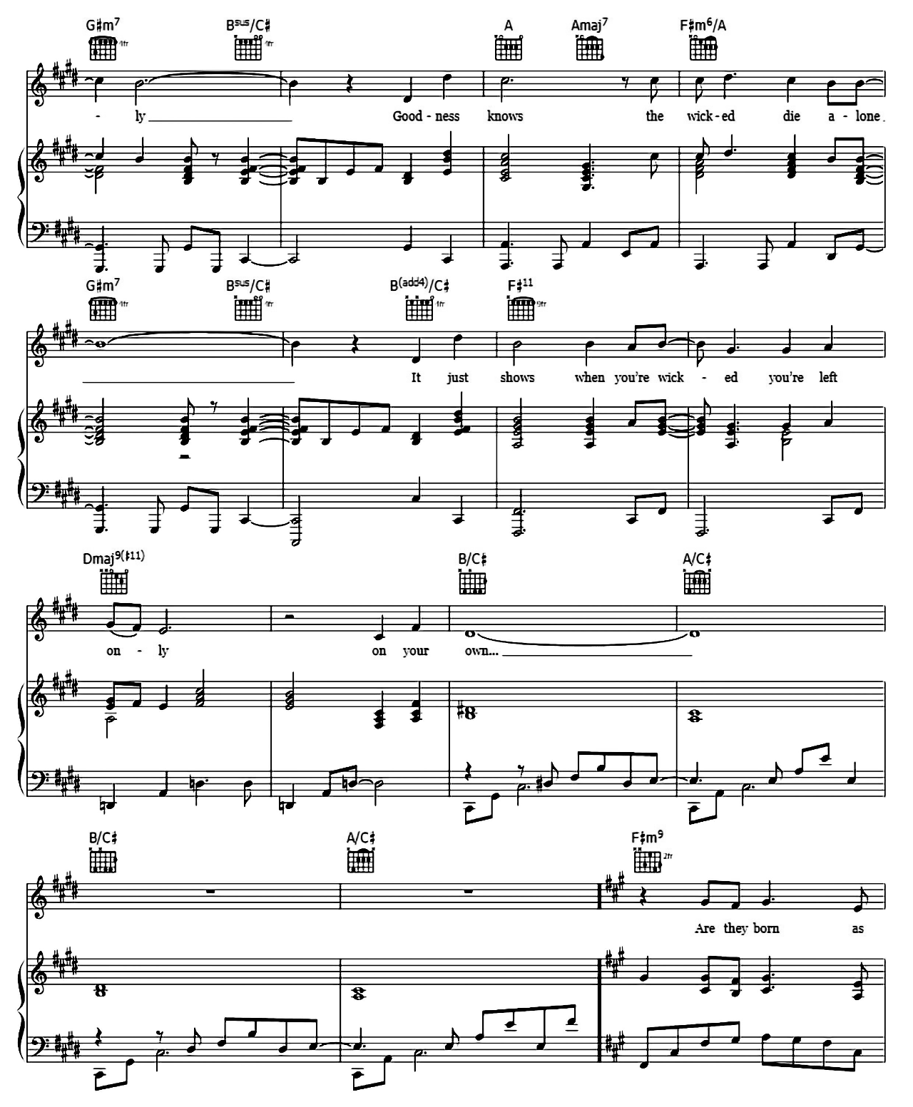 No One Mourns The Wicked (from Wicked) sheet music 3