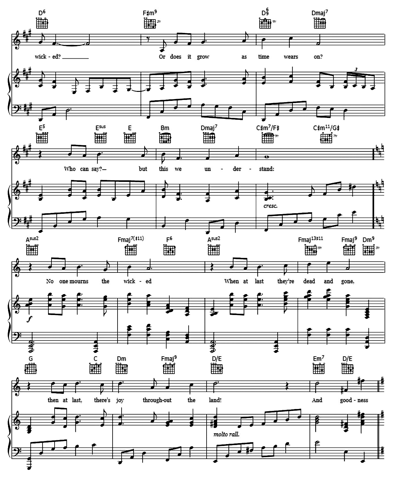 No One Mourns The Wicked (from Wicked) sheet music 4