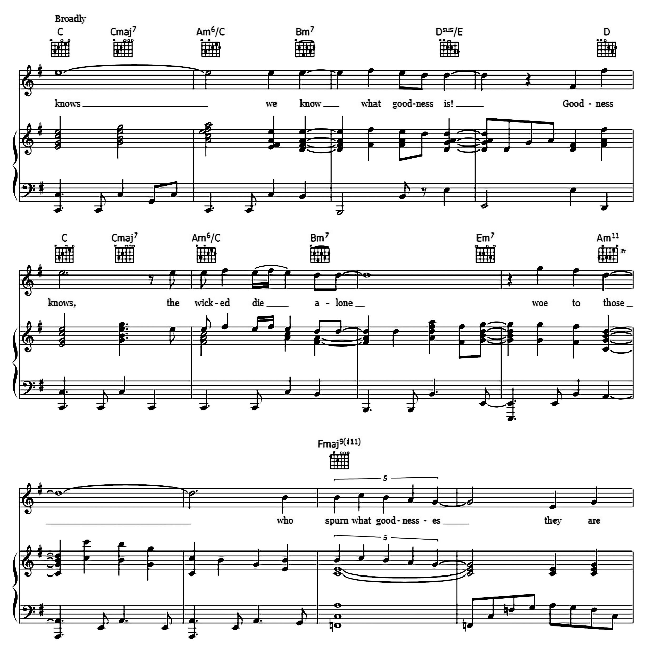 No One Mourns The Wicked (from Wicked) sheet music 5