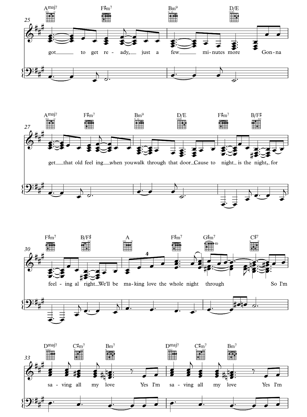 Saving All My Love For You sheet music 3