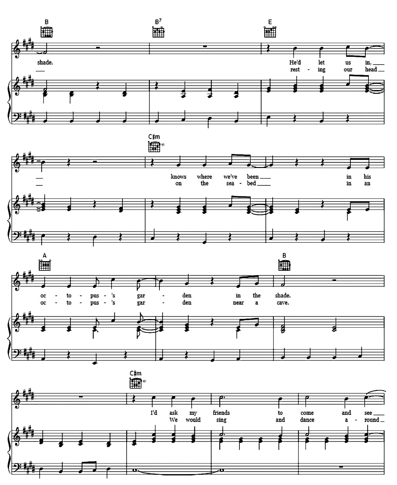 Octopus's Garden sheet music 2