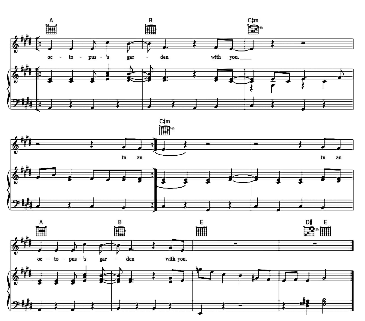 Octopus's Garden sheet music 7