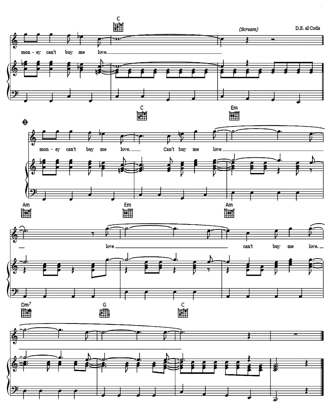 Can't Buy Me Love sheet music 4
