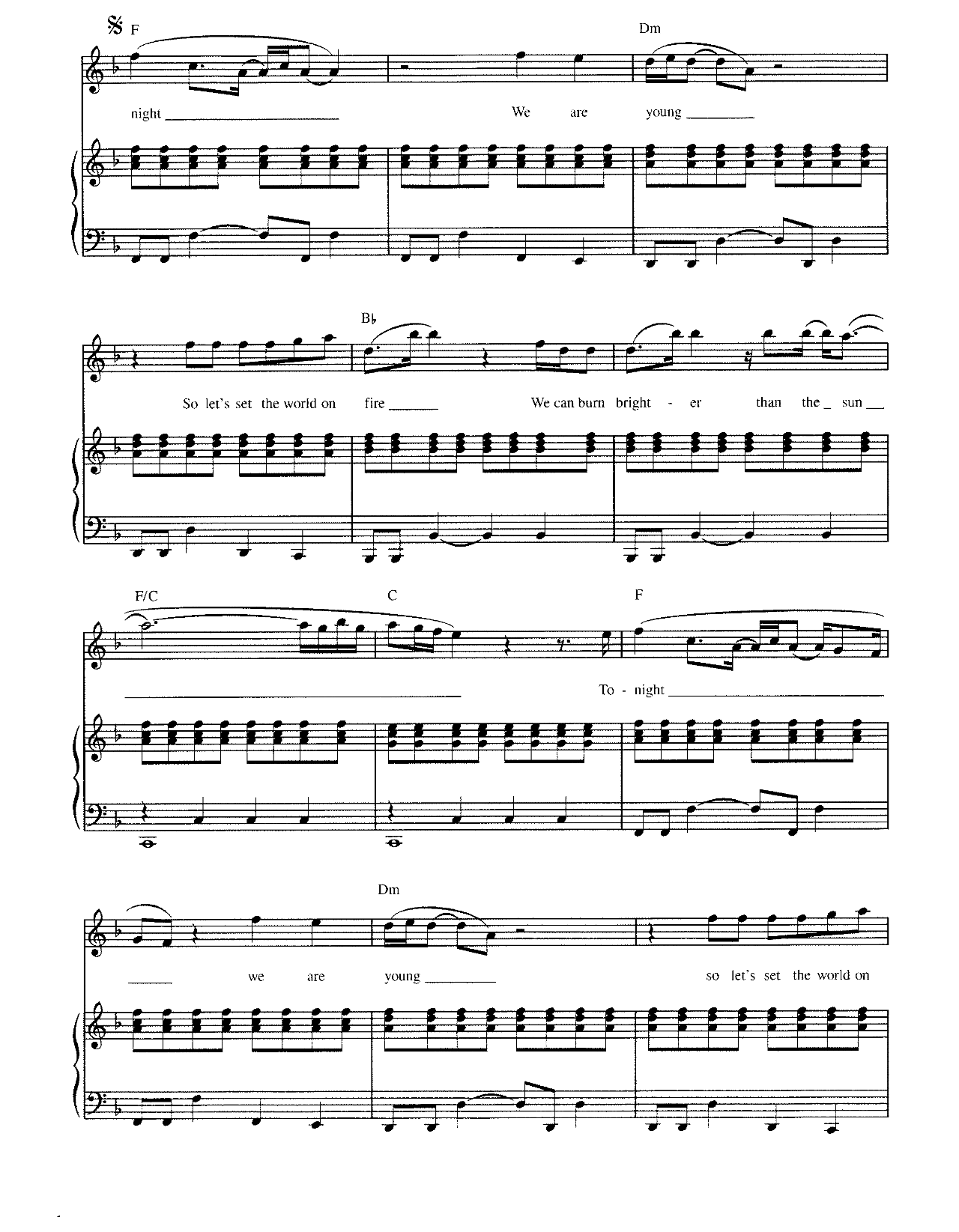 We Are Young sheet music 3