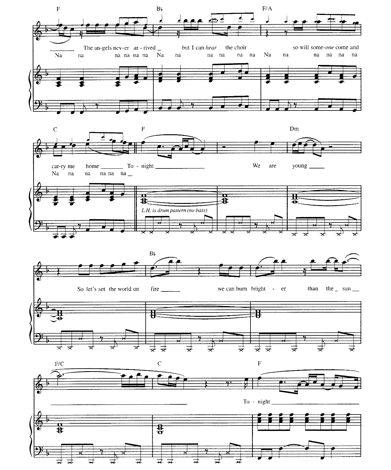 We Are Young sheet music 6