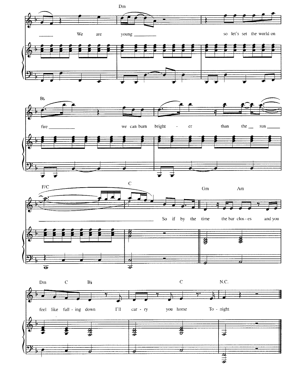 We Are Young sheet music 7