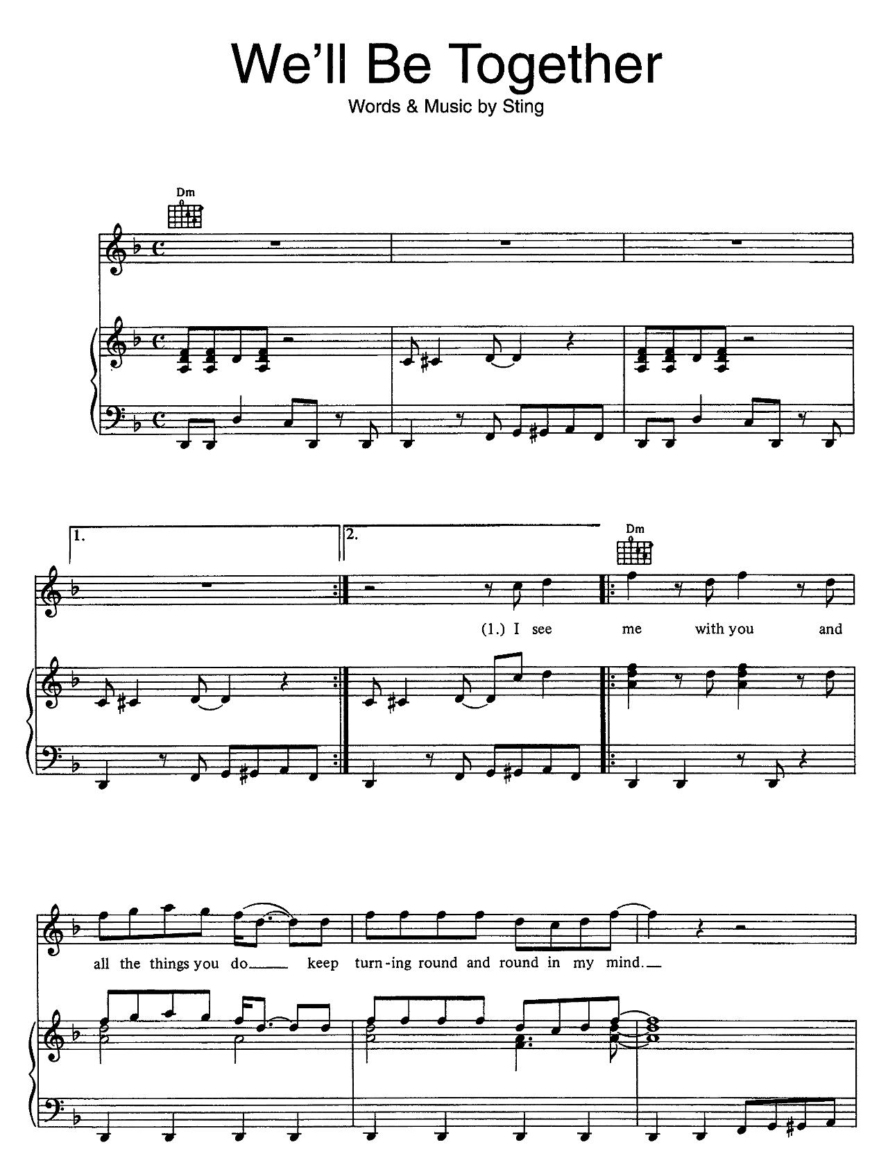 We'll Be Together sheet music