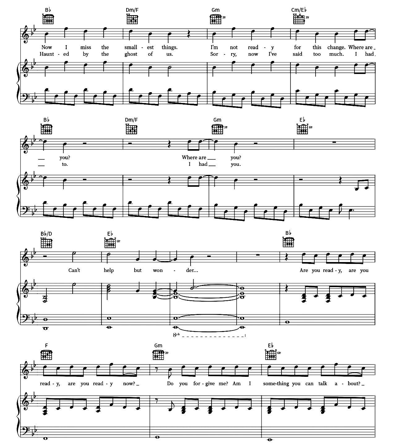 Happy For You sheet music 2