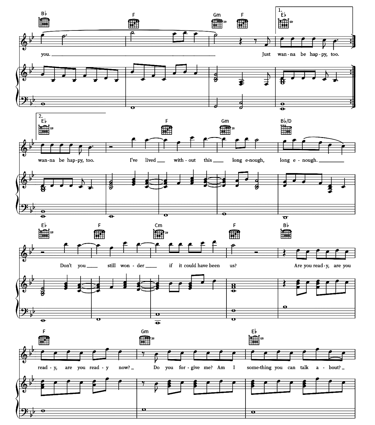 Happy For You sheet music 4