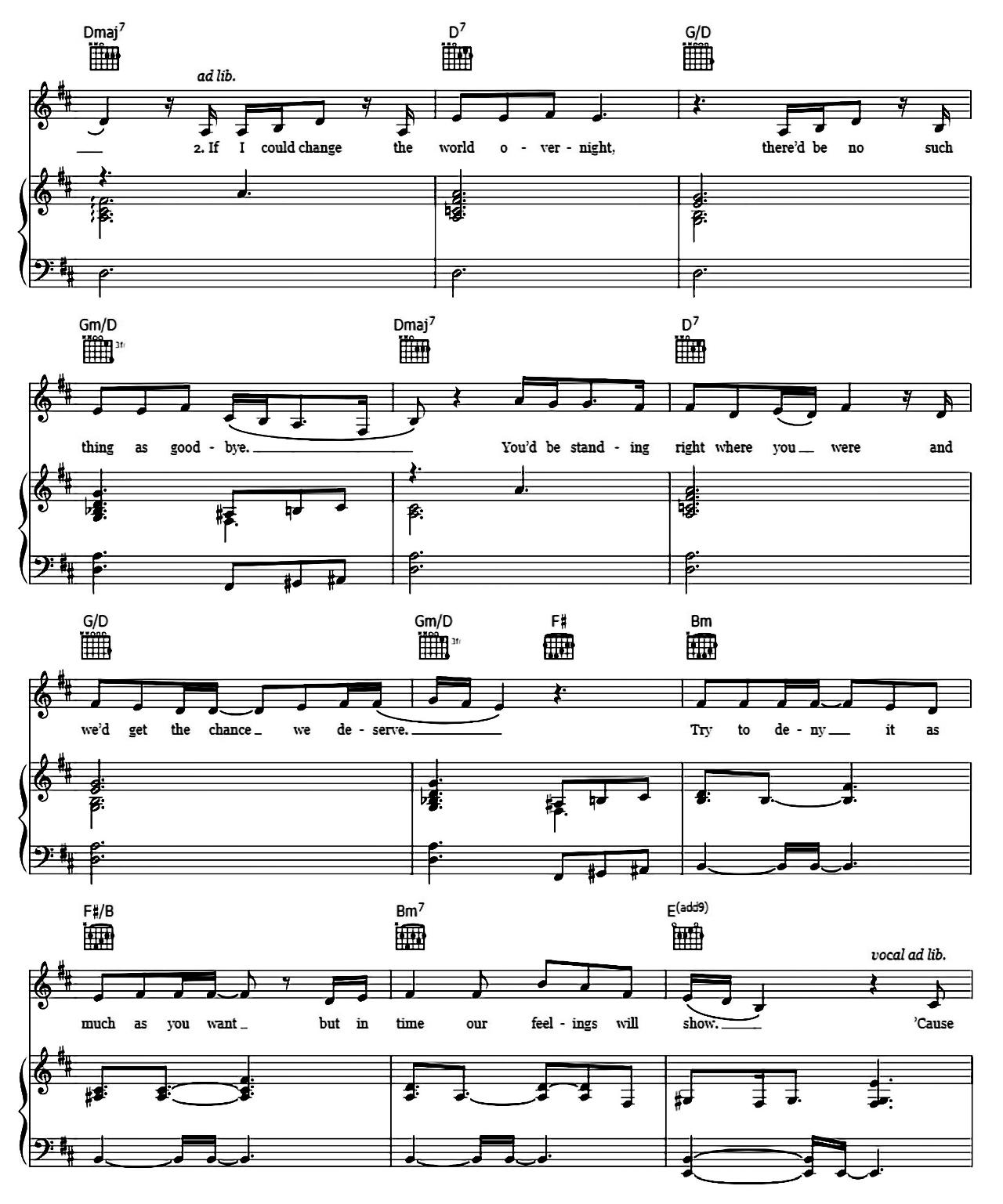 Almost Is Never Enough sheet music 4