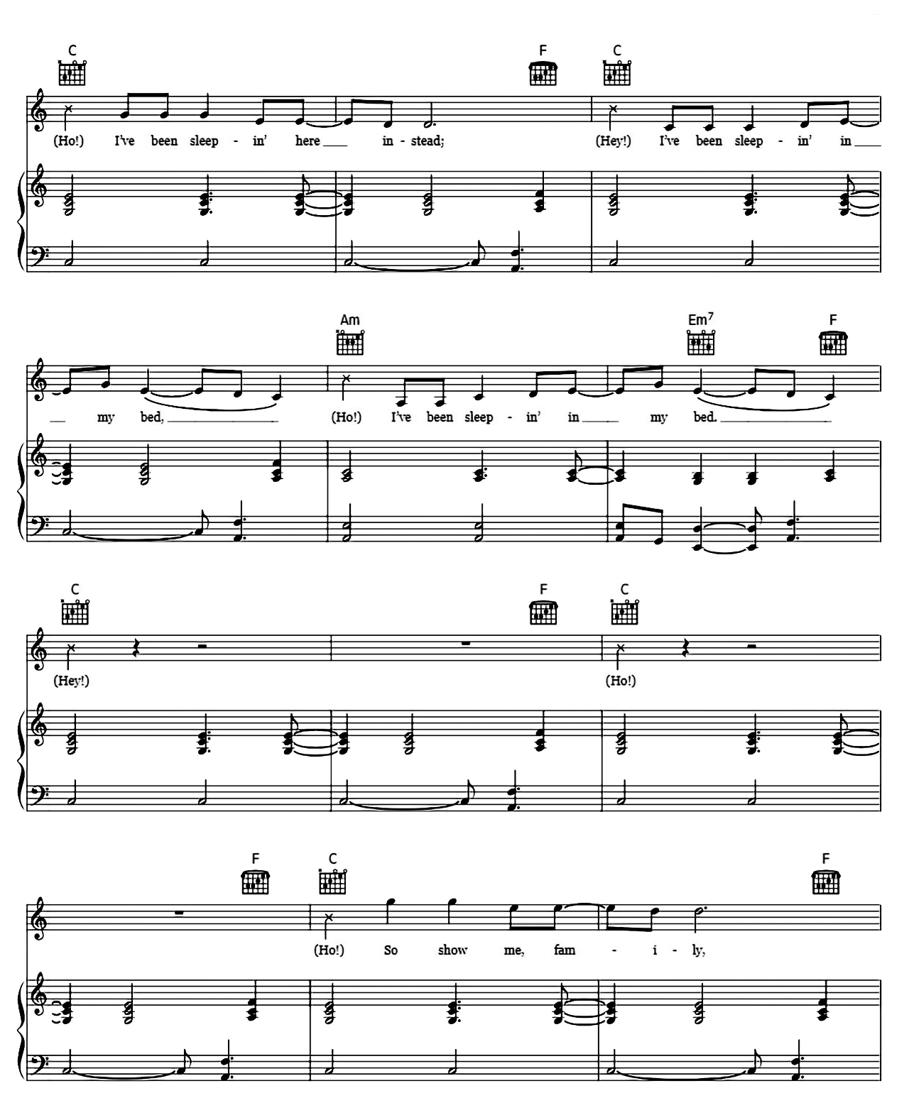 Ho Hey sheet music 2
