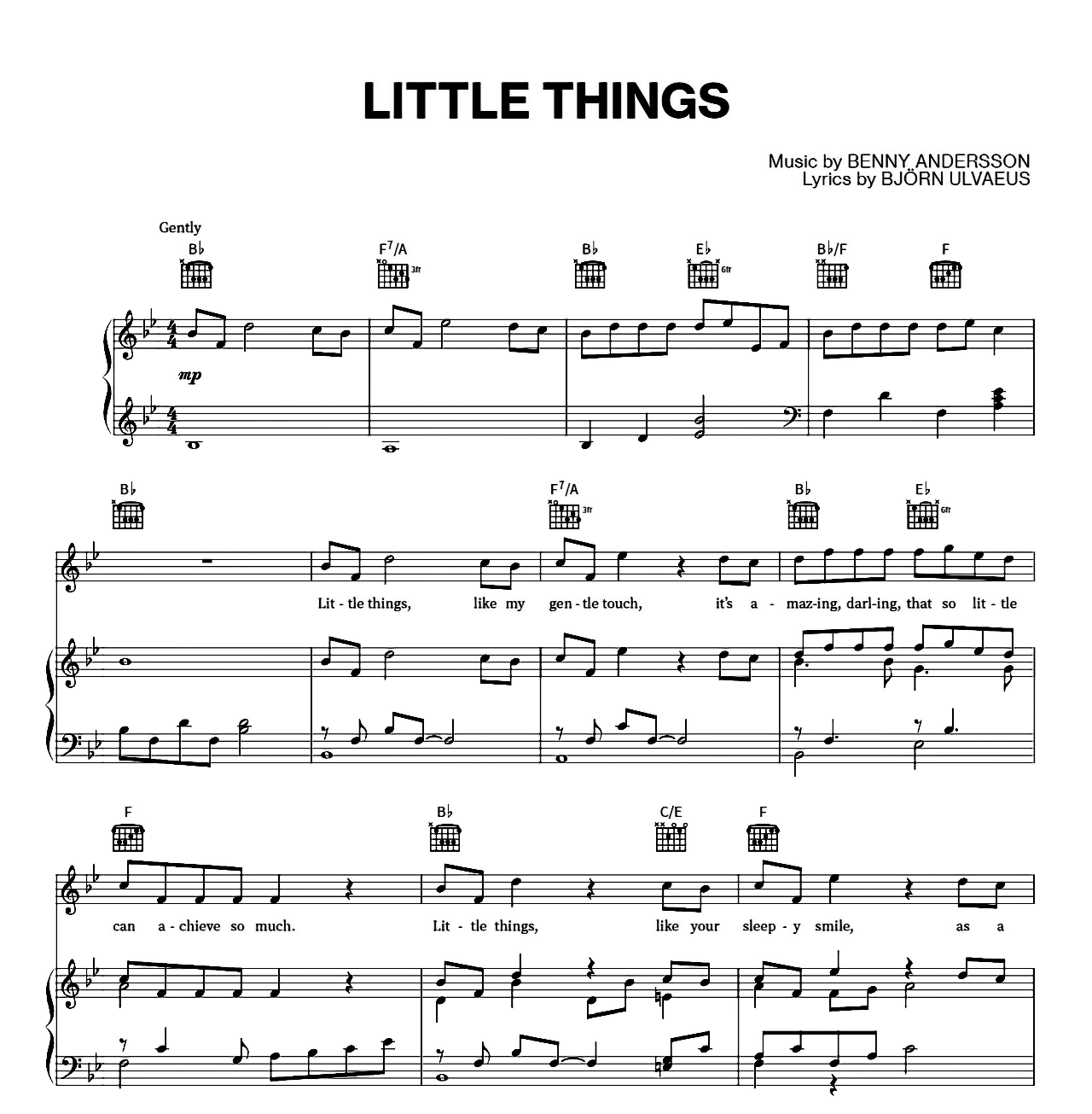 Little Things sheet music