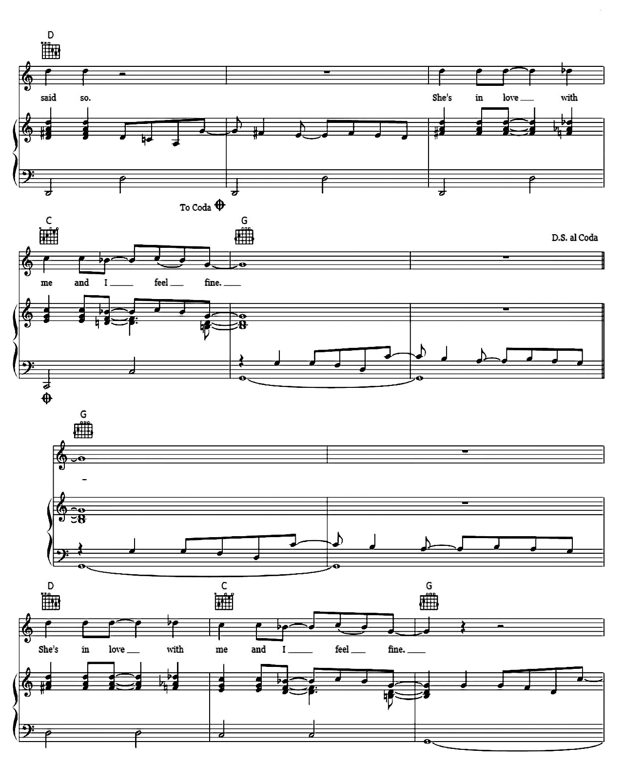 I Feel Fine sheet music 4