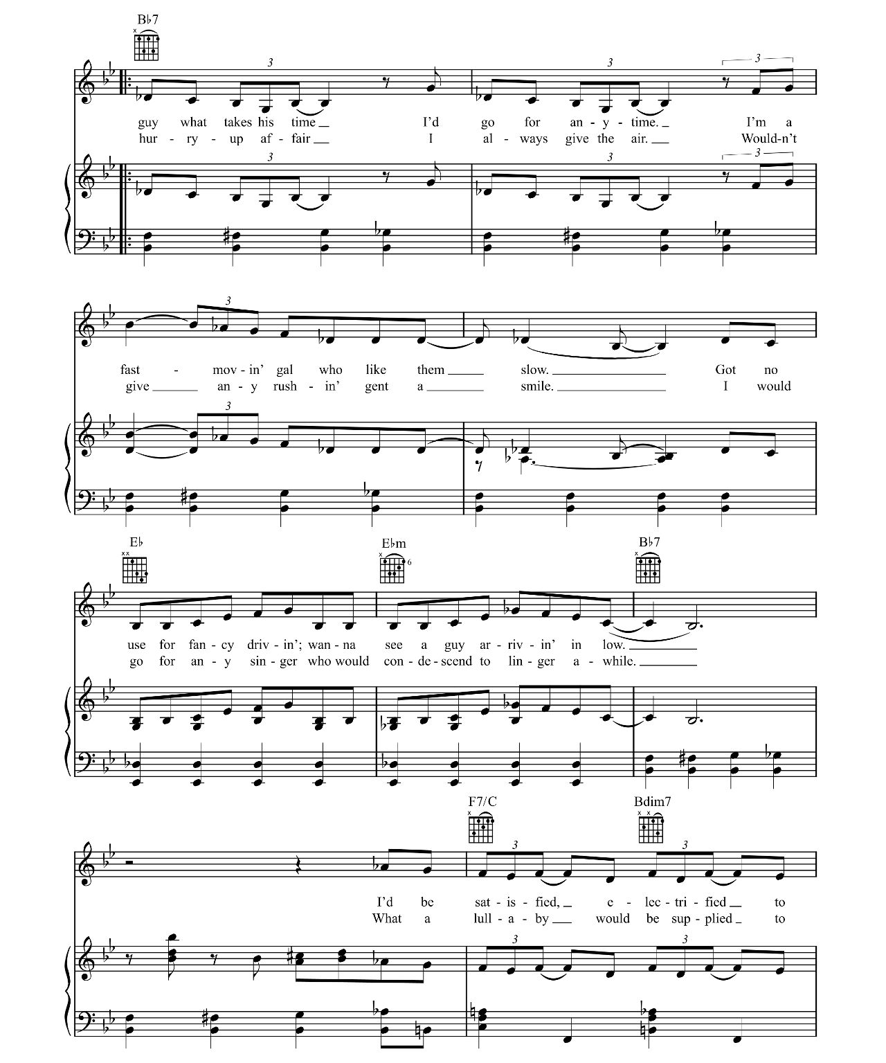 A Guy What Takes His Time (from Burlesque) sheet music 2