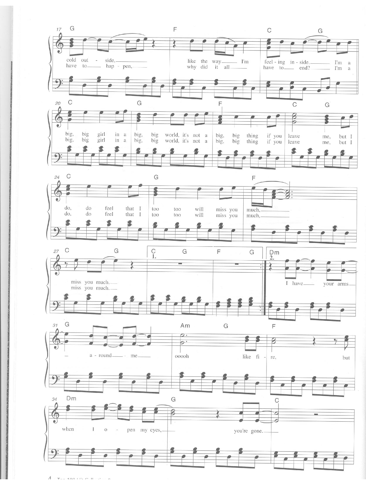 Big Big World sheet music 2