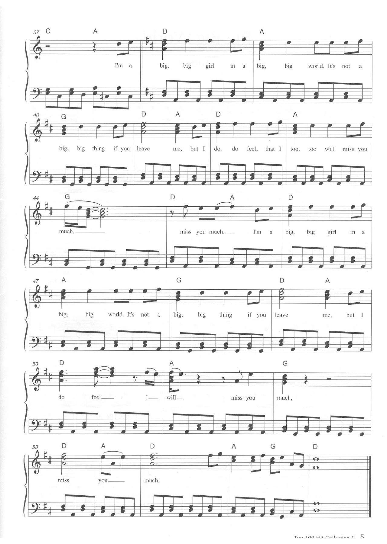 Big Big World sheet music 3