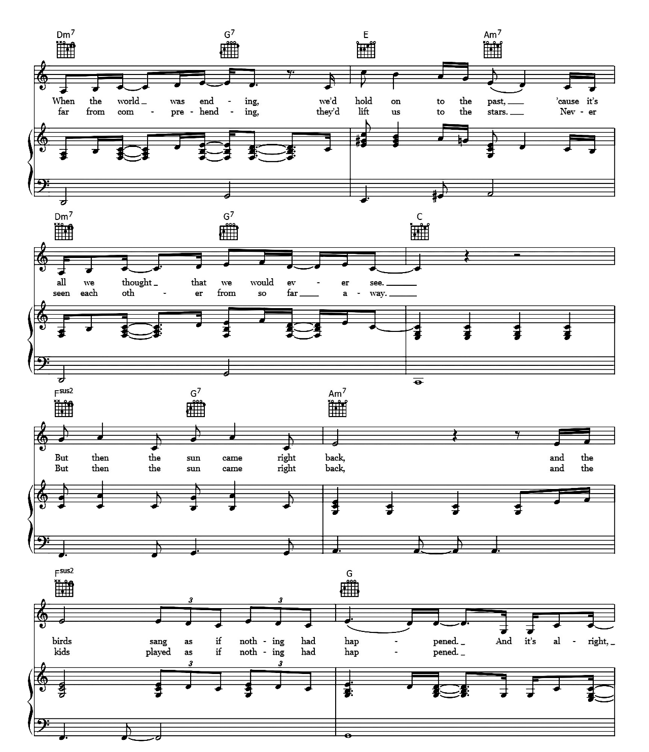 To Begin Again sheet music 2