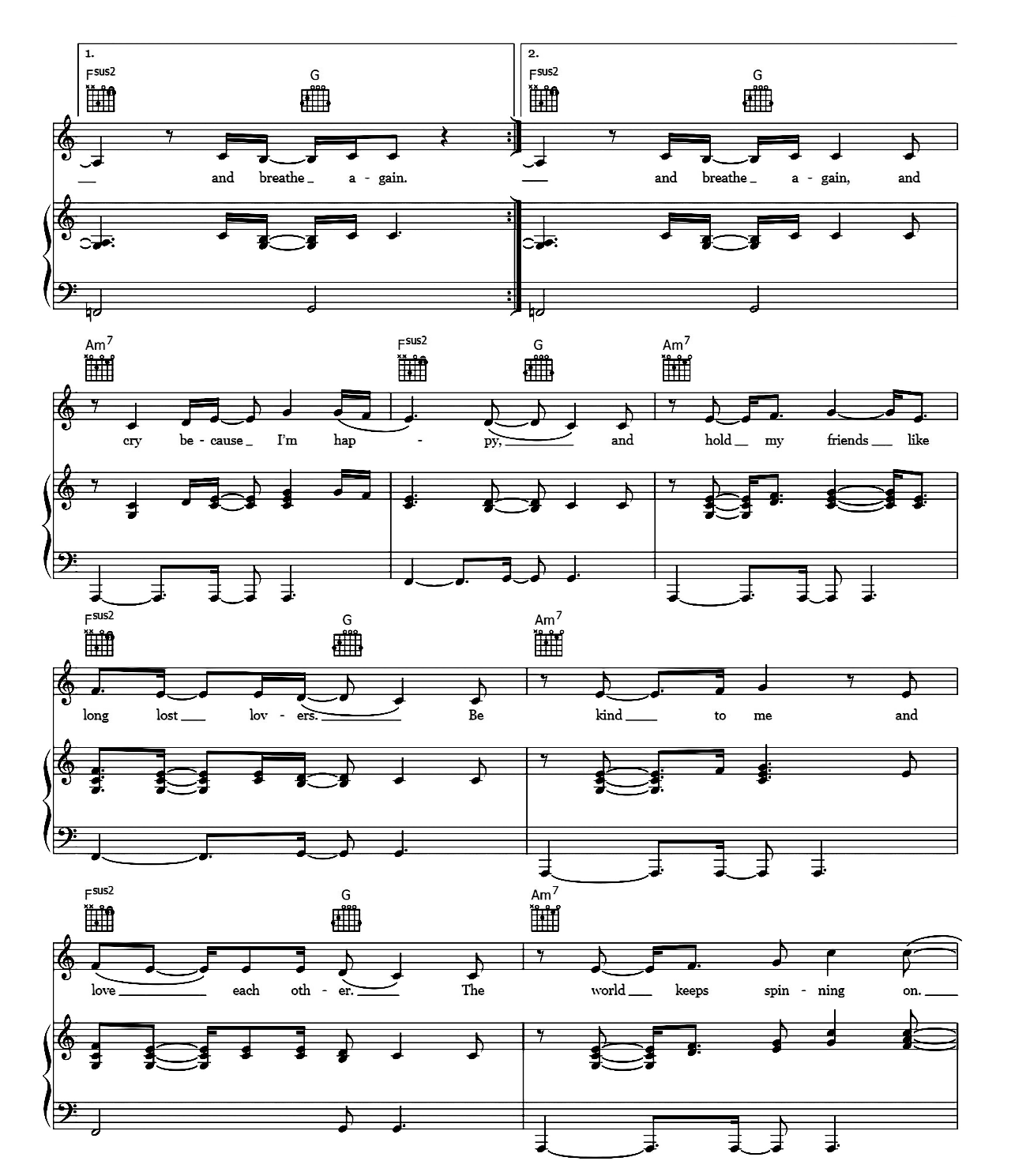 To Begin Again sheet music 4