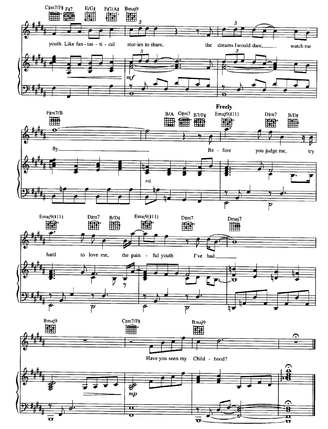 Childhood sheet music 6