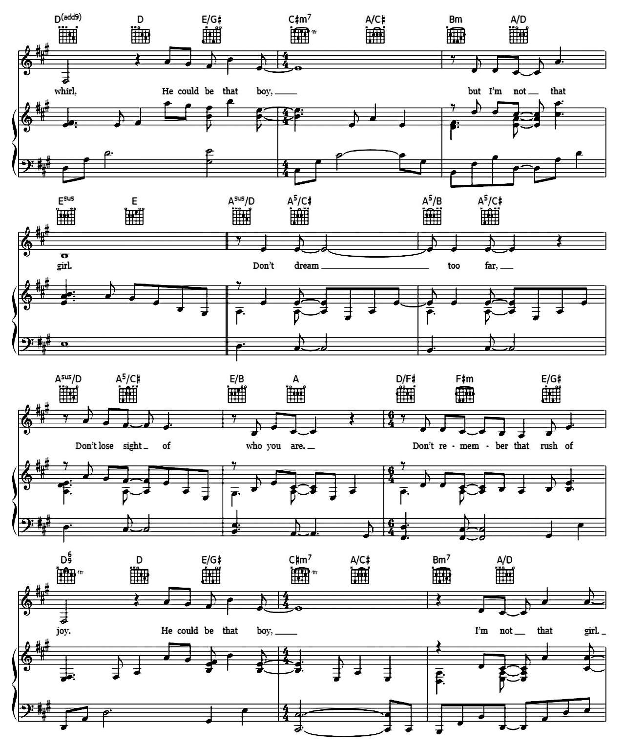 I'm Not That Girl (from Wicked) sheet music 2