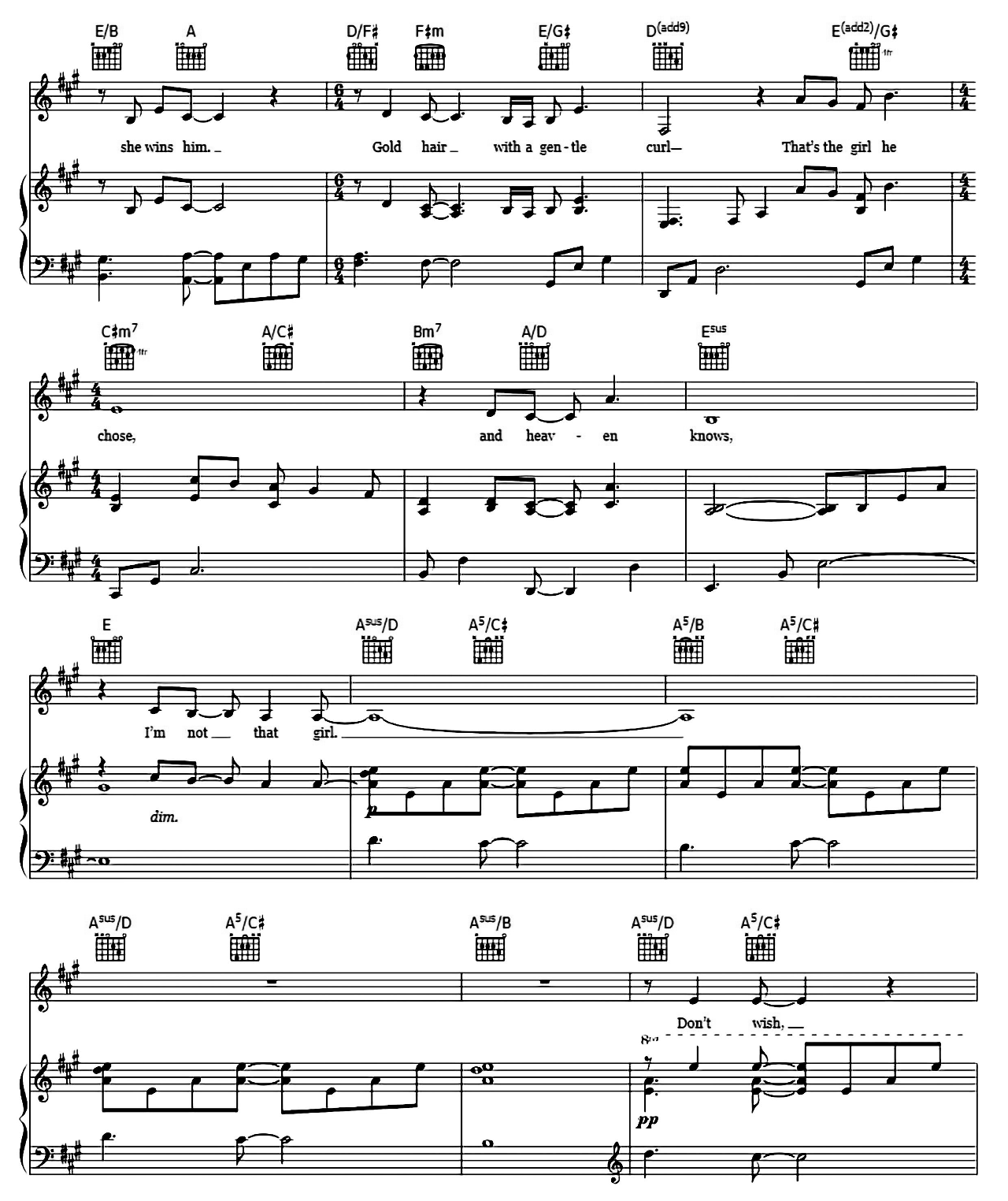 I'm Not That Girl (from Wicked) sheet music 4