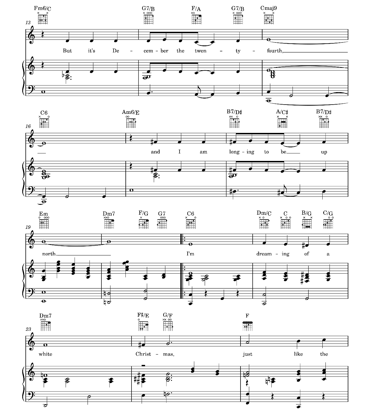 White Christmas sheet music 2