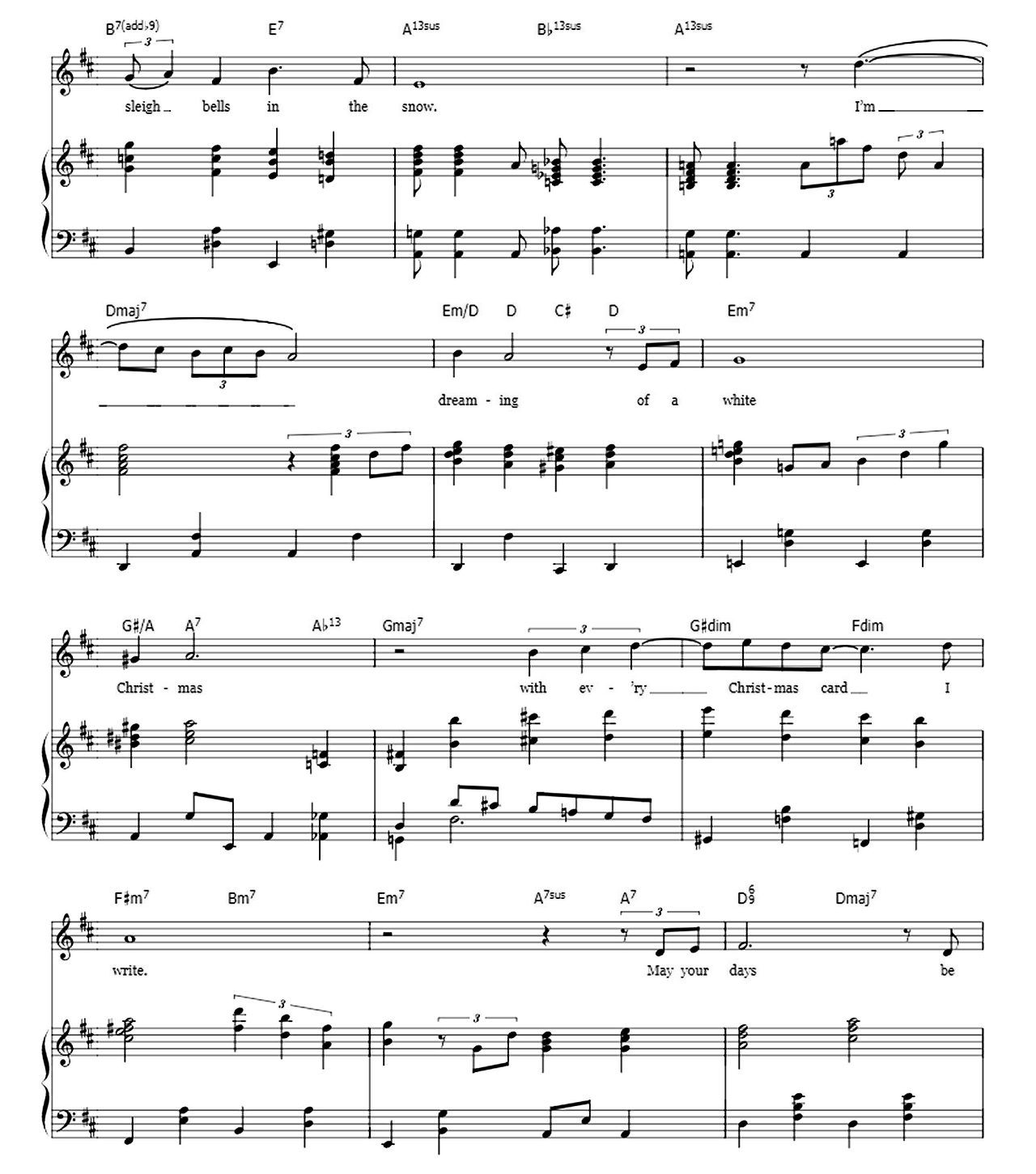 White Christmas sheet music 5