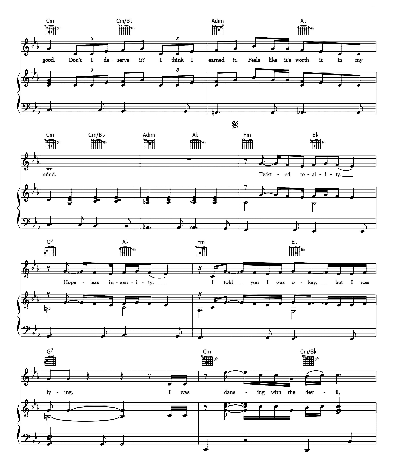Dancing With The Devil sheet music 2