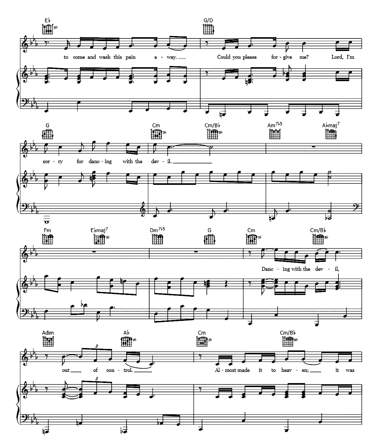 Dancing With The Devil sheet music 6