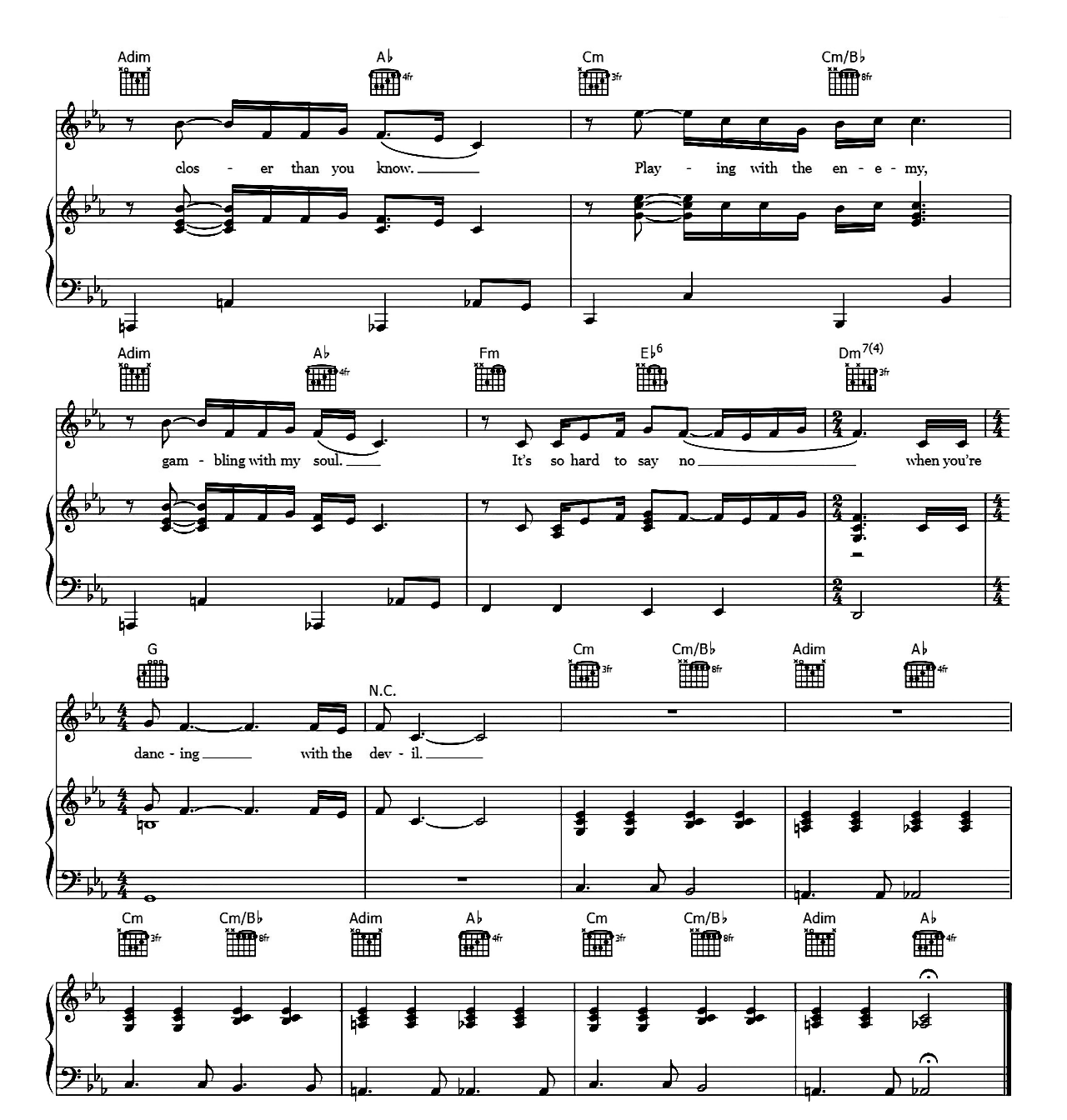 Dancing With The Devil sheet music 7