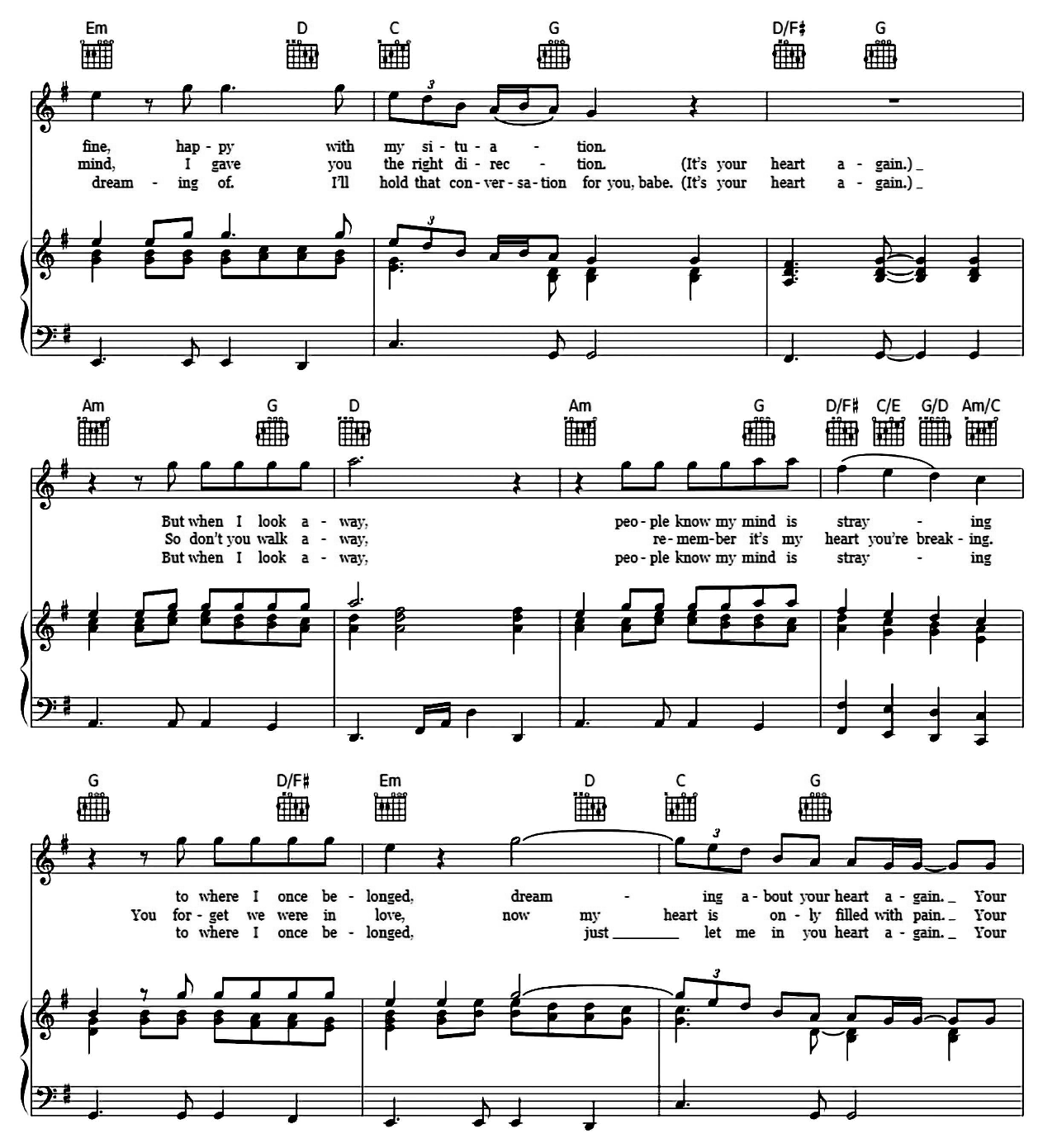 Let Me In Your Heart Again sheet music 2