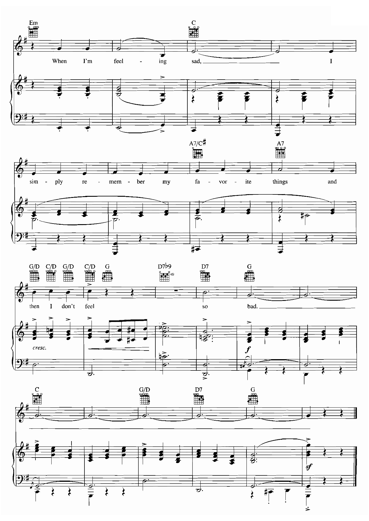 My Favorite Things (from The Sound Of Music) sheet music 4