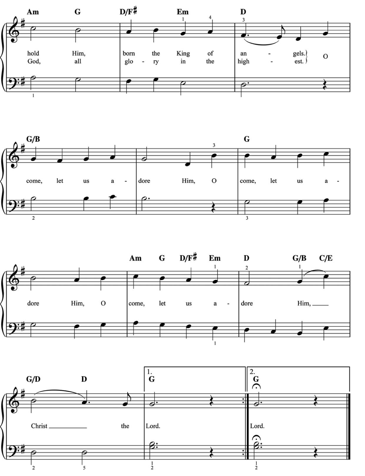 O Come All Ye Faithful sheet music 2