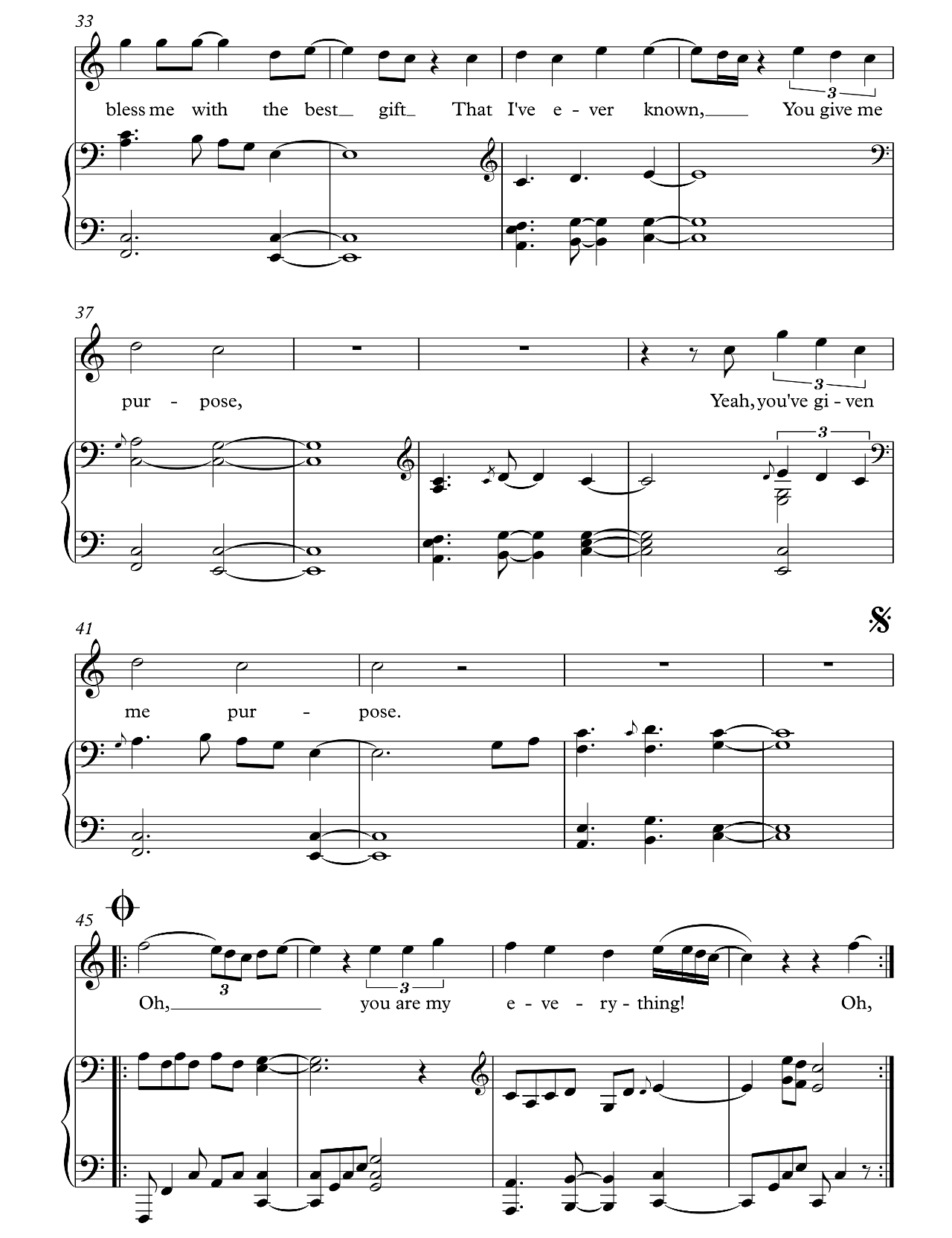 Purpose sheet music 3