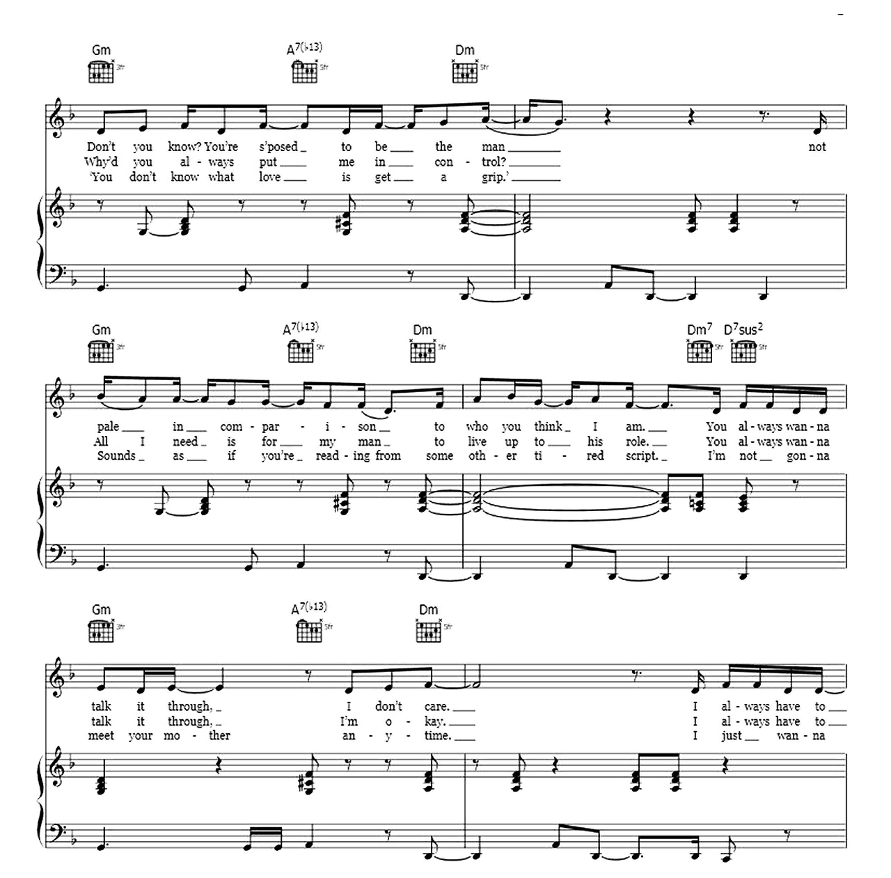Stronger Than Me sheet music 2