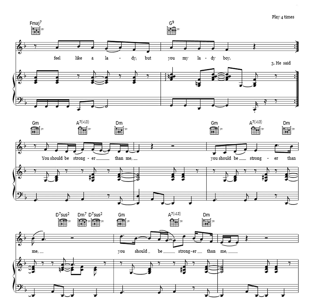 Stronger Than Me sheet music 4
