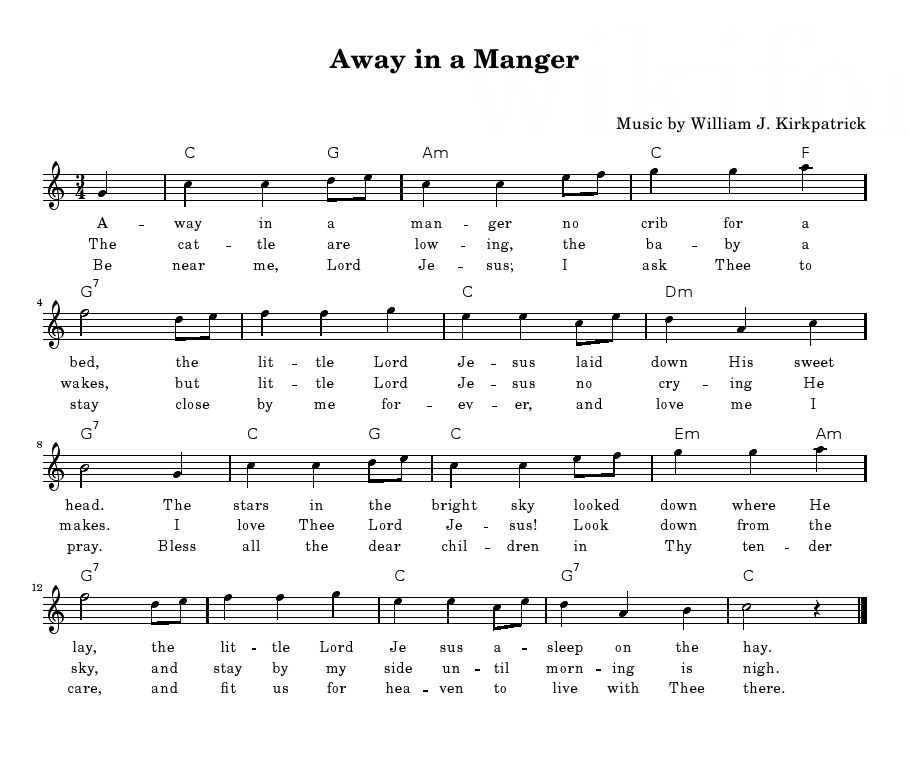 Away In A Manger sheet music
