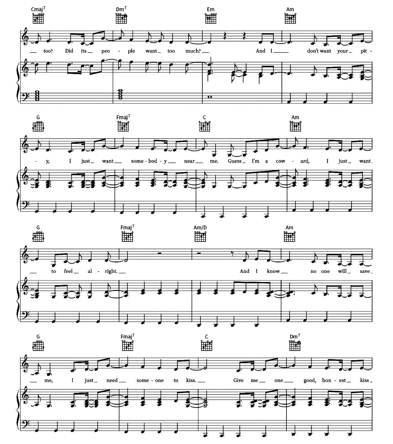 Nobody sheet music 2