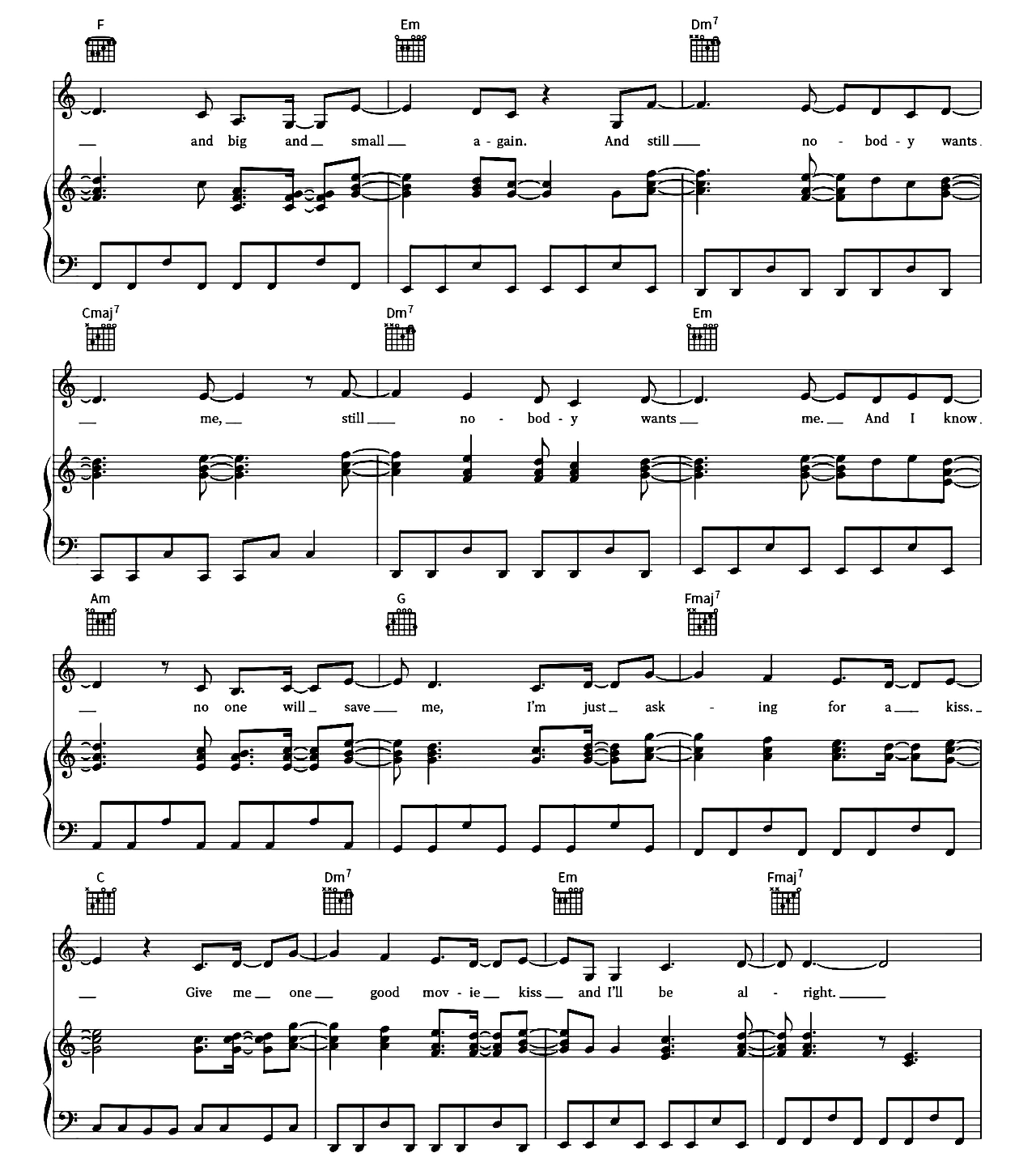 Nobody sheet music 4