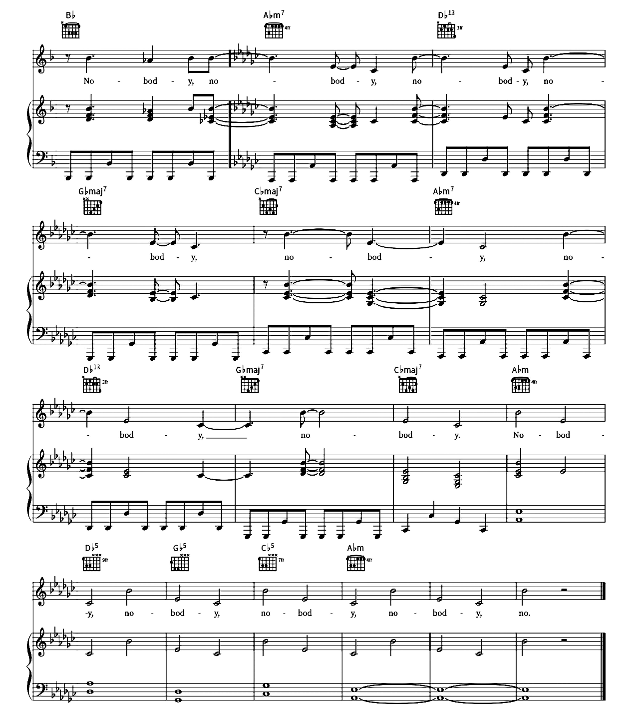 Nobody sheet music 6