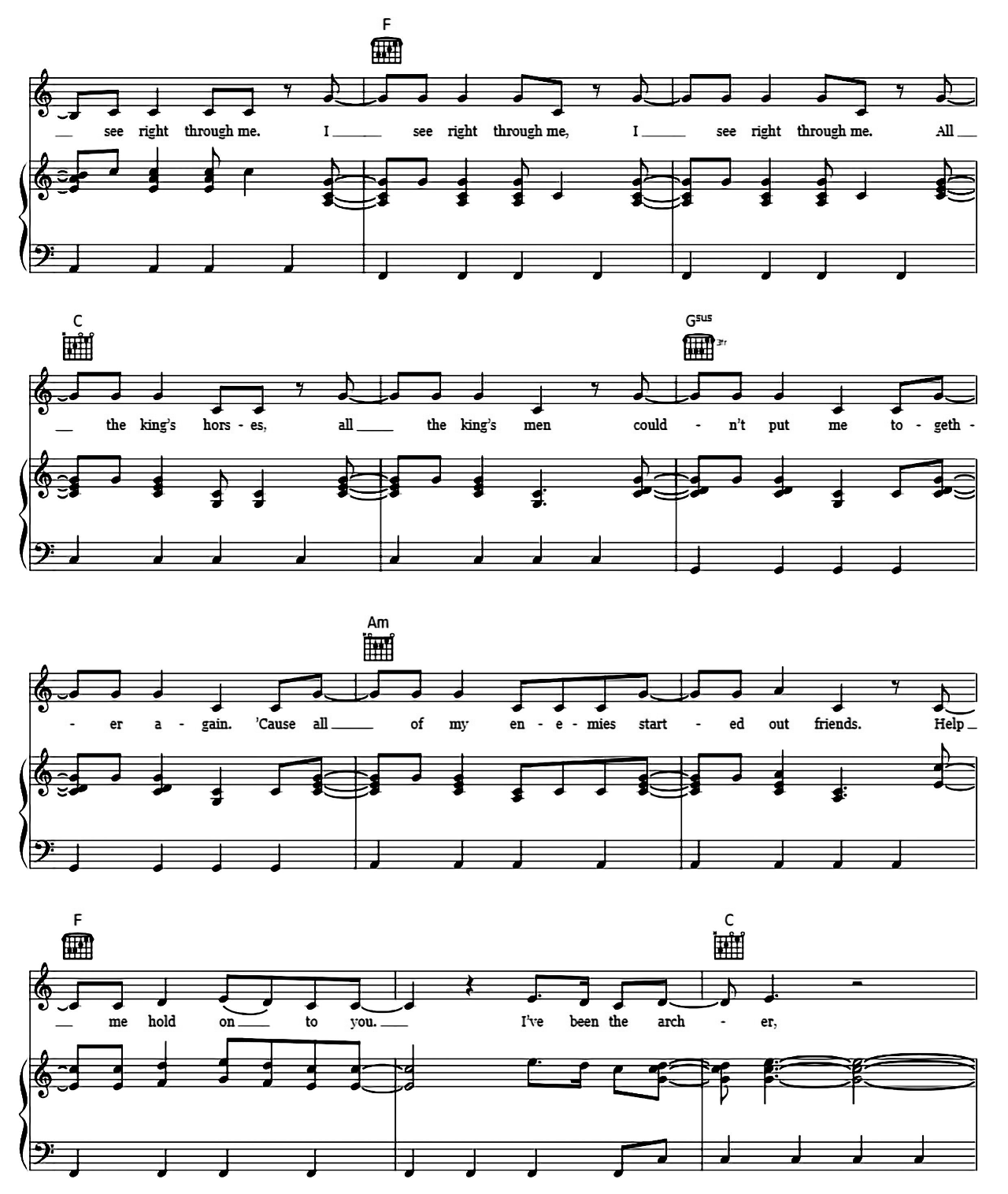 The Archer sheet music 6