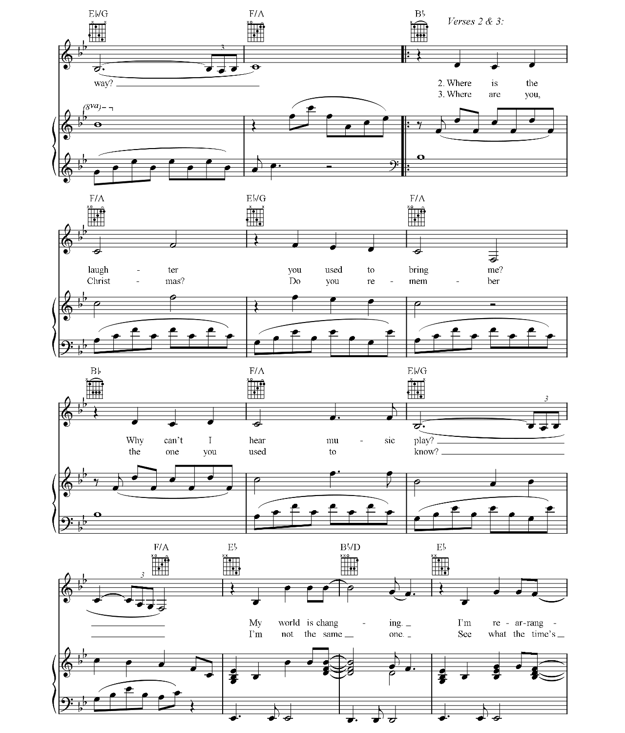 Where Are You Christmas sheet music 2