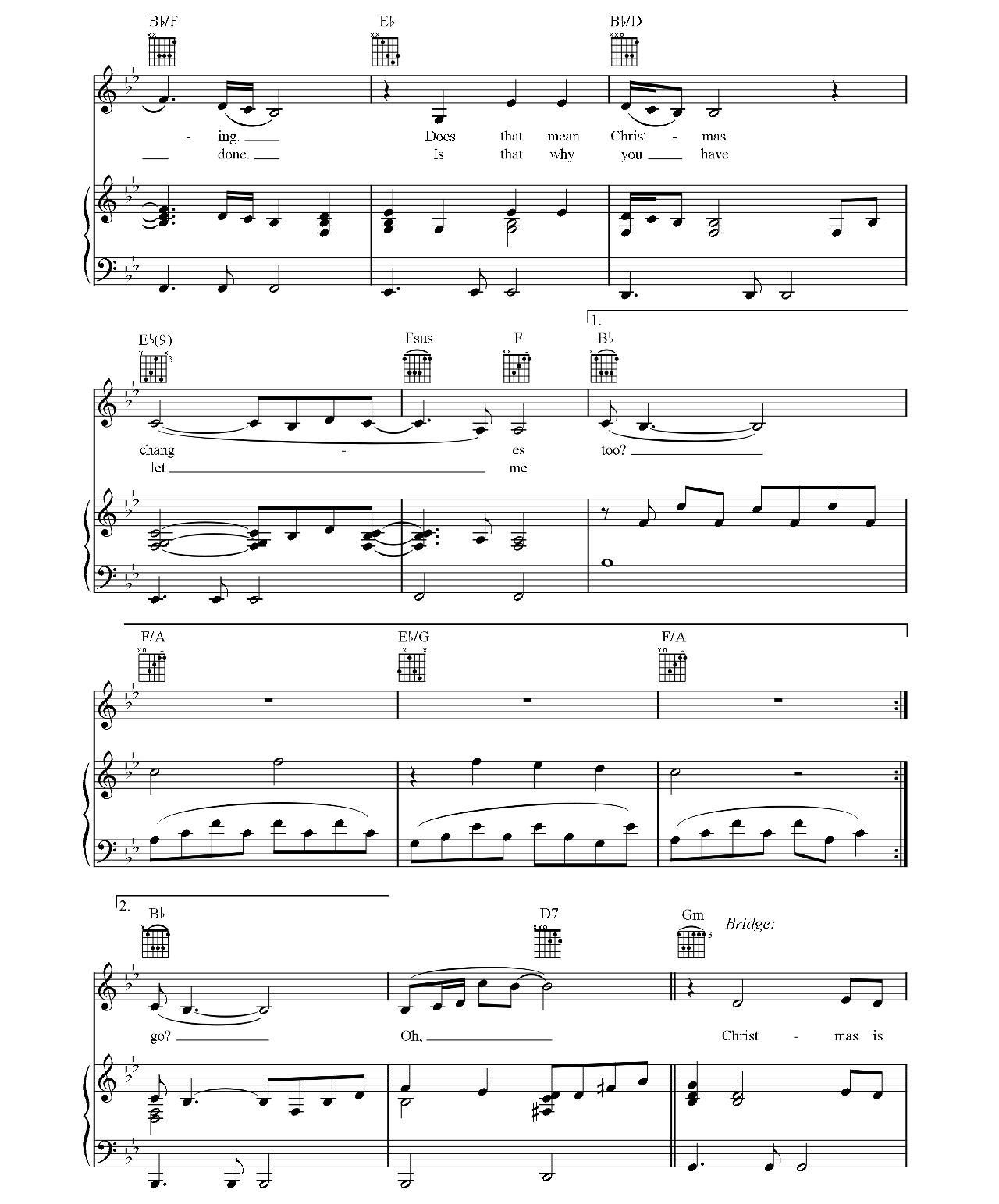 Where Are You Christmas sheet music 3