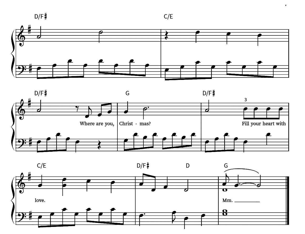 Where Are You Christmas sheet music 7